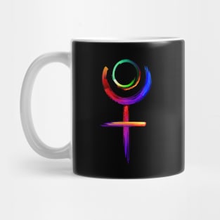 Symbols of planets luminescent paint Mug